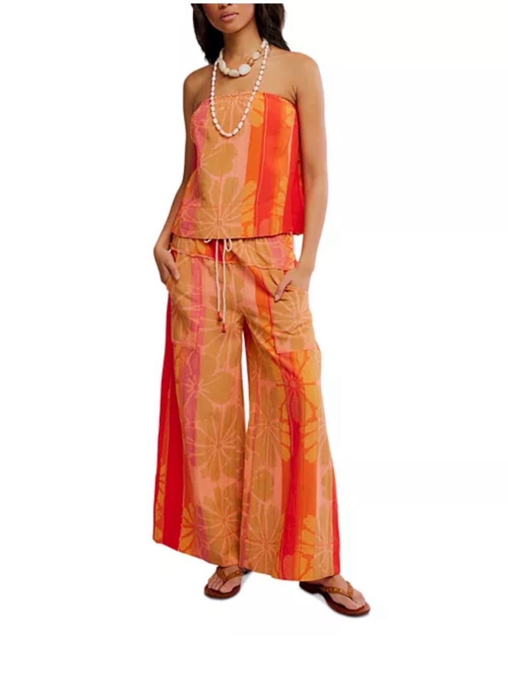 Free People Devella Strapless Top & Pants Set